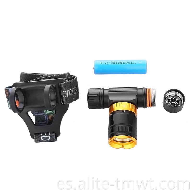 Hot 10W XML T6 LED LED Ultra Bright Head Torch Linterna de buceo impermeable